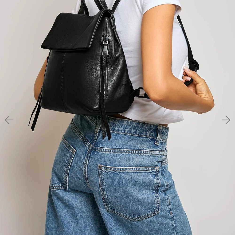 Aimee Kestenberg Black Leather Backpack